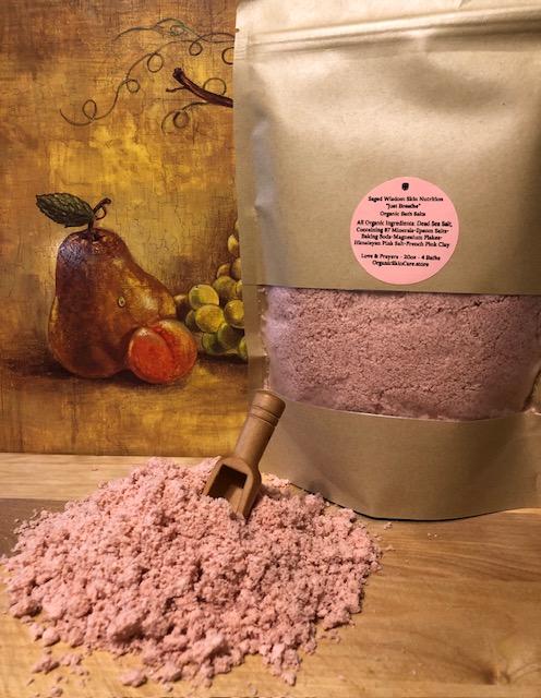Saged Wisdom Skin Nutrition “Just Breathe” Organic Unscented Bath Salts - Comes with a free Bamboo Salt Scoop